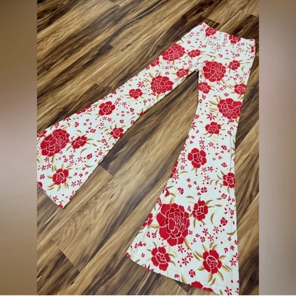 Free People Novella Royal Floral Flare Pants